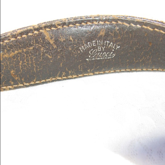 VINTAGE Gucci Hobo Monogram Logo Crescent Handbag - Picture 14 of 15